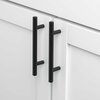 Gliderite Hardware 3-3/4 in. Center to Center Matte Black Solid Steel Bar Pull - 5001-96-MB 5001-96-MB-1